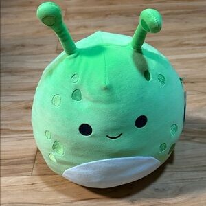 Squishmallows Finn 11inch Bright Green Alien Plush with White Belly